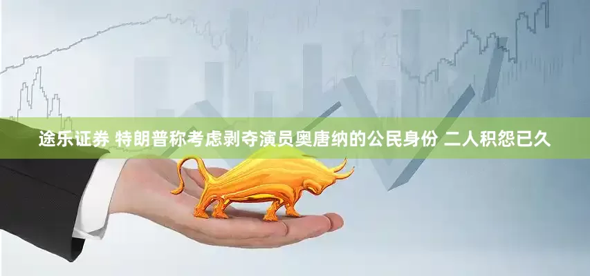 途乐证券 特朗普称考虑剥夺演员奥唐纳的公民身份 二人积怨已久